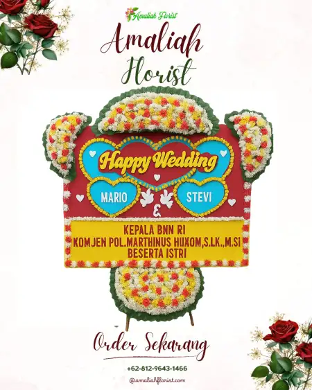 Papan Bunga Pernikahan Pagerbatu